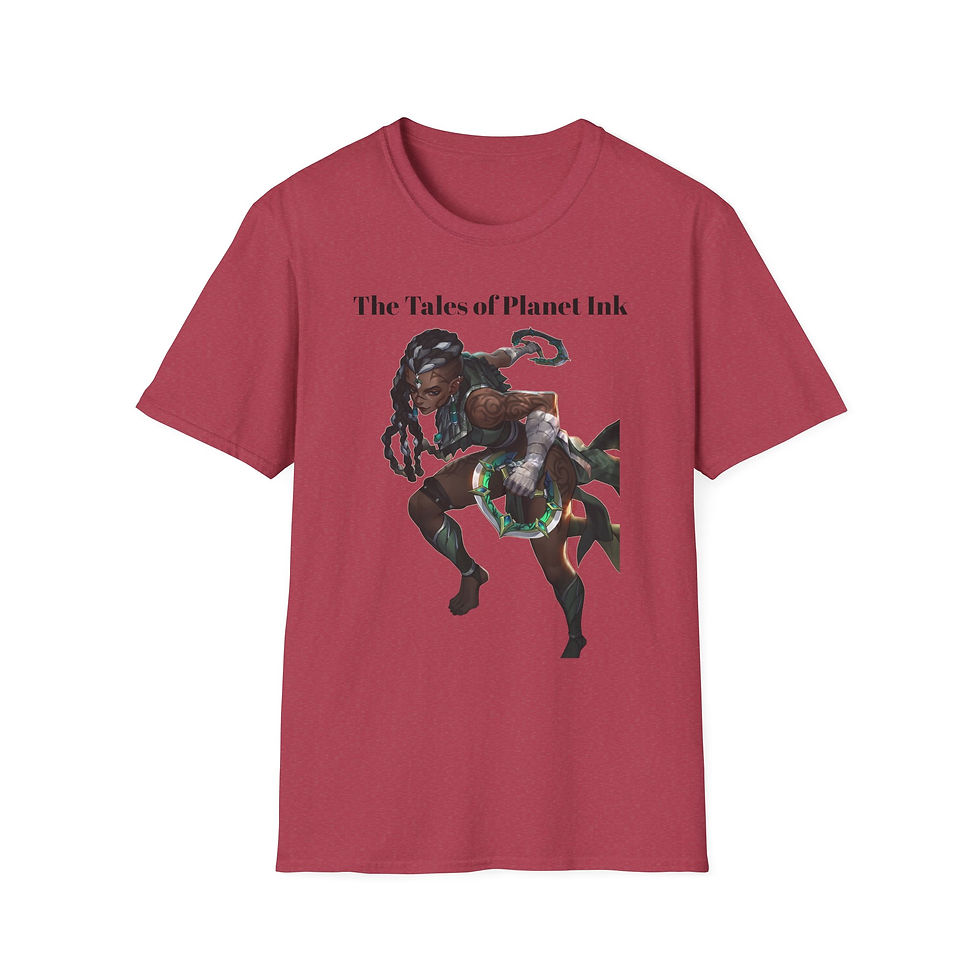Thumbnail: The Tales of Planet Ink T-Shirt | Fantasy Warrior Illustration