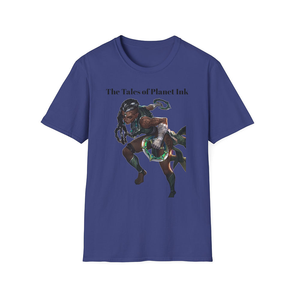 Thumbnail: The Tales of Planet Ink T-Shirt | Fantasy Warrior Illustration