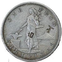 1903 U.S.-Philippine One Peso with chopmarks