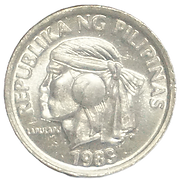1983–1994 Philippine 1 Sentimo Coin – Lapu-Lapu, Flora and Fauna Series
