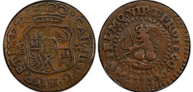 Spanish-Philippine Copper Coinage - Octavo