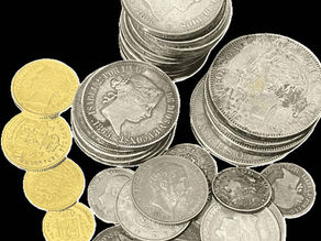 Spanish-Philippine coin collection featuring gold and silver coins of Queen Isabella II, Alfonso XII, and Alfonso XIII, including pesos and centavos from the Manila Mint and Royal Mint of Madrid.