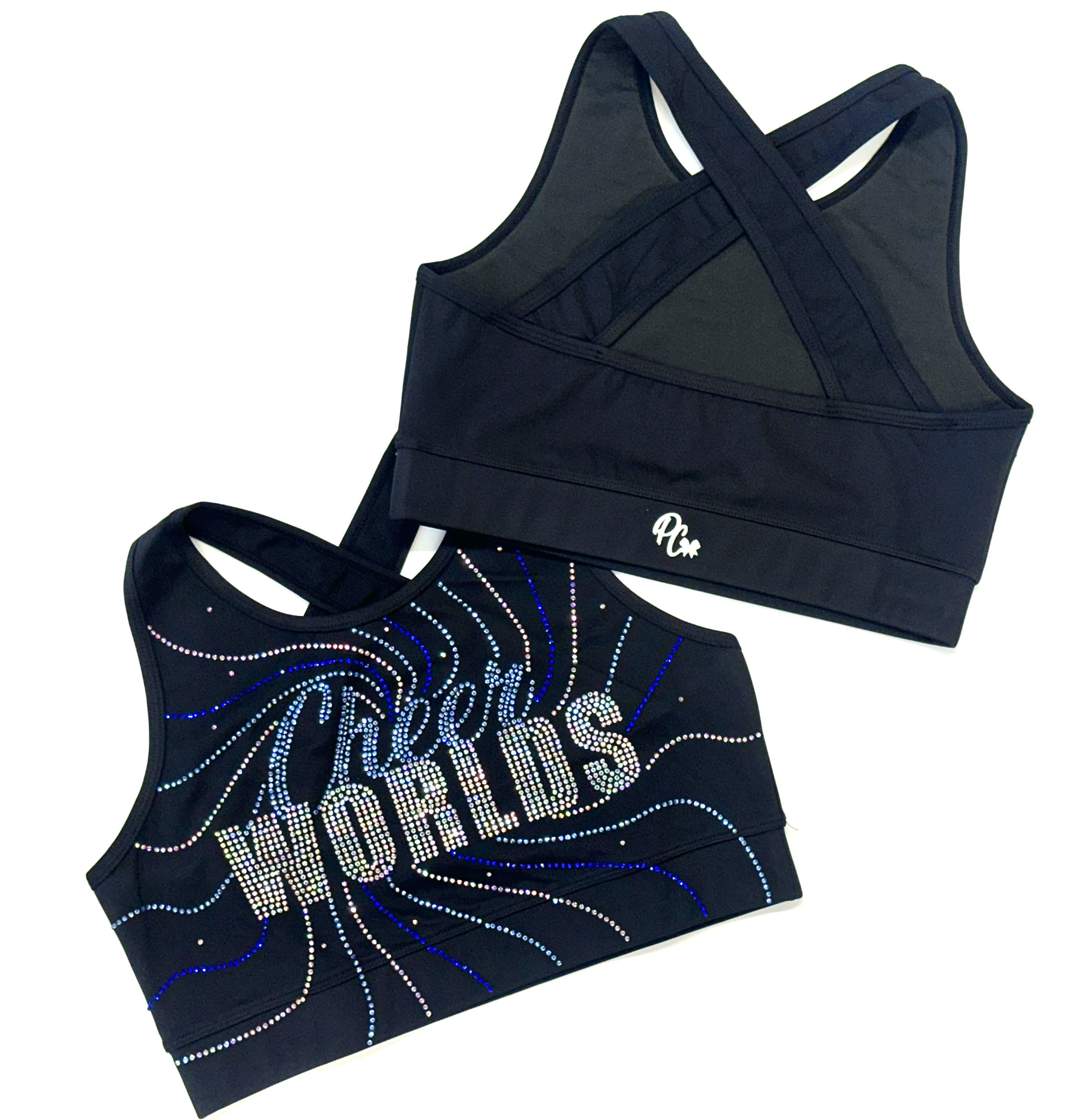 'Cheer Worlds' Rhinestone sports bra