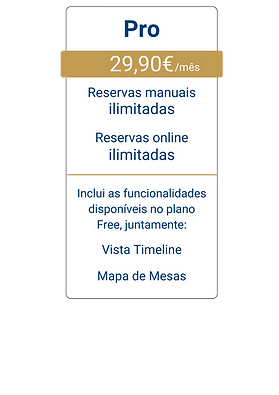 Plano Pro Software de Reservas Restaurantes
