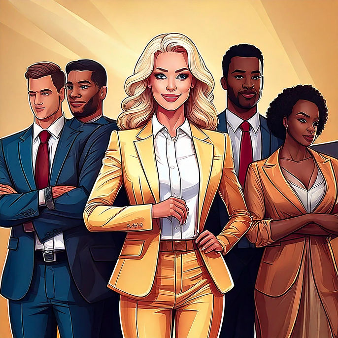 Firefly une équipe mixte (hommes et femmes) avec son manager (femme) en posture d'écoute a