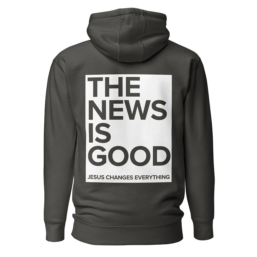 Thumbnail: The News Is Good Hoodie Black - Runs Small