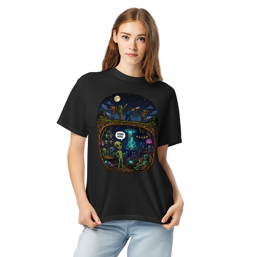 Thumbnail: Hollow Earth Aliens - Heavyweight Tee