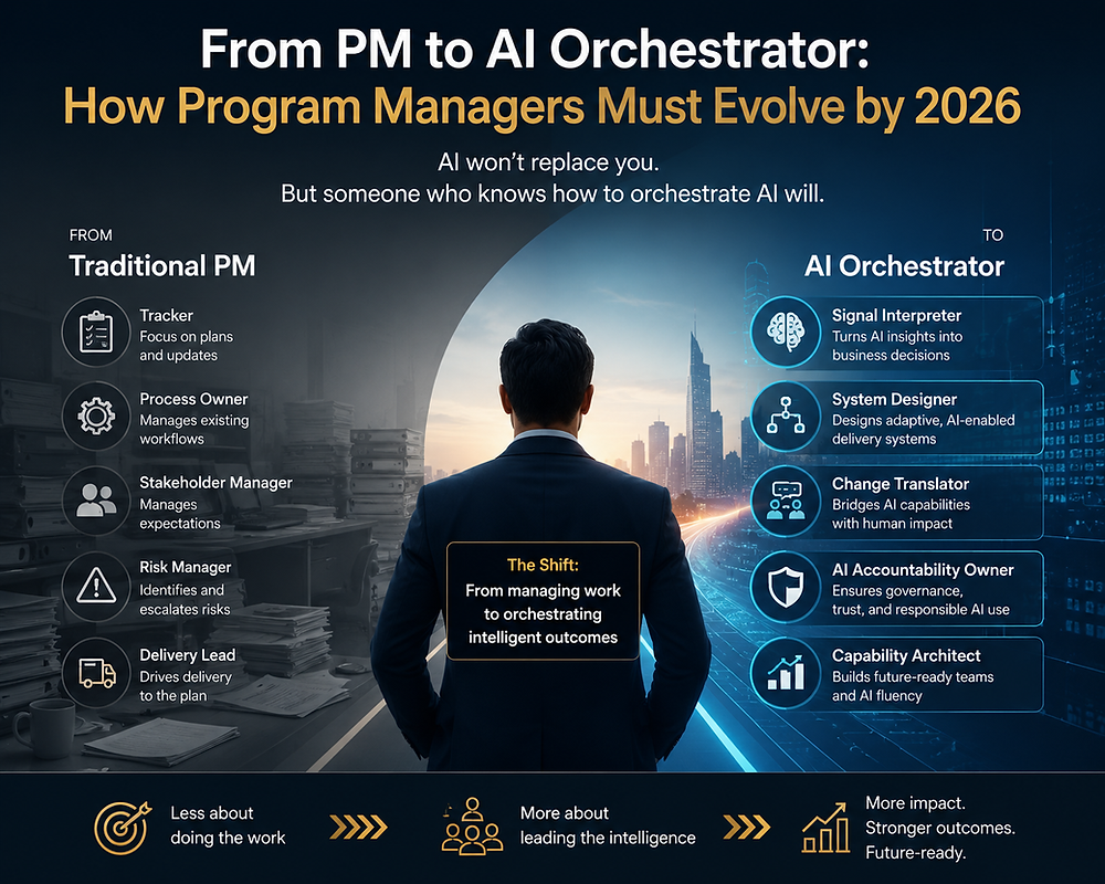 Program Management Orchestration From PM to AI Orchestrator: How Program Managers Must Evolve by 2026
