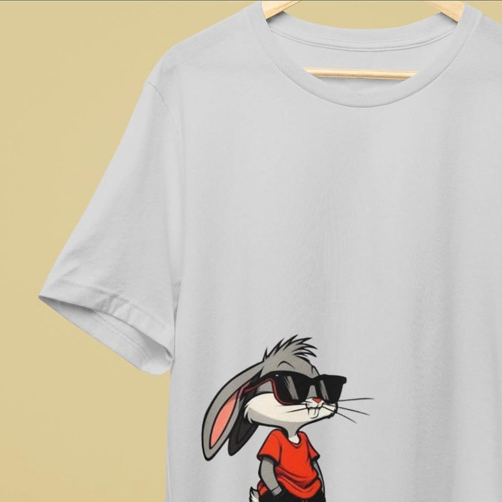 Thumbnail: Too Cool Bunny Oversized T-Shirt – Hop into Swag