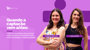 As autoras Cássia e Veridiana ao lado do título e subtítulo do artigo