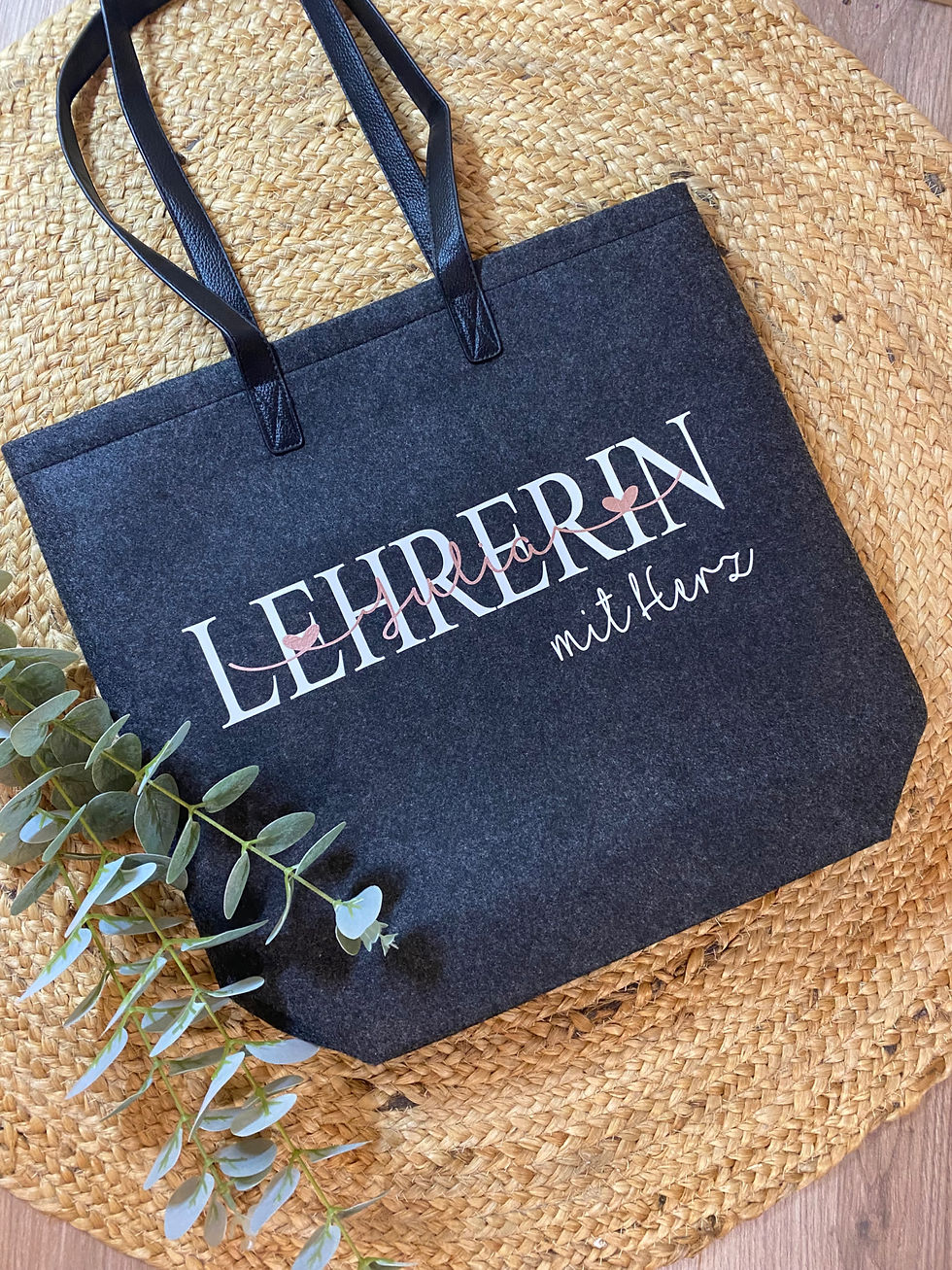 Filztasche „Lehrerin mit Herz“