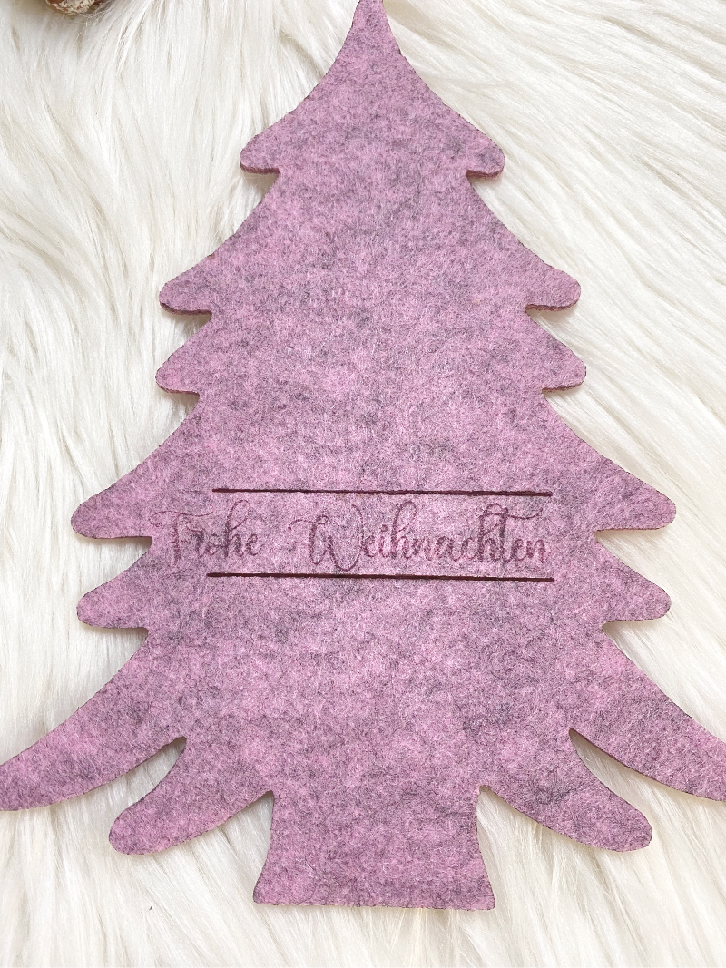 Miniaturbild: Bestecktasche Tannenbaum aus Filz, weihnachtliche Tischdekoration