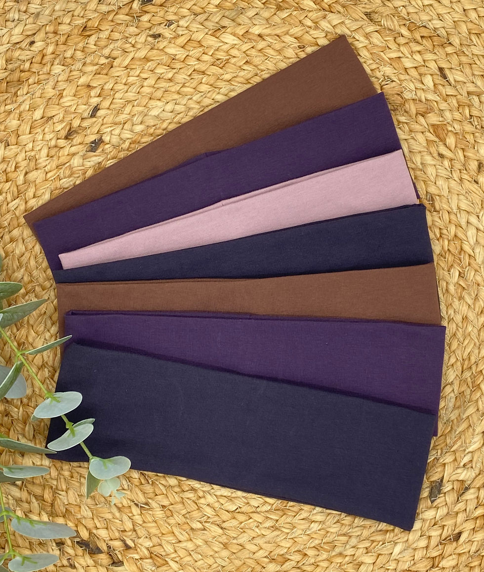 Stirnband Uni handgenäht Handmade