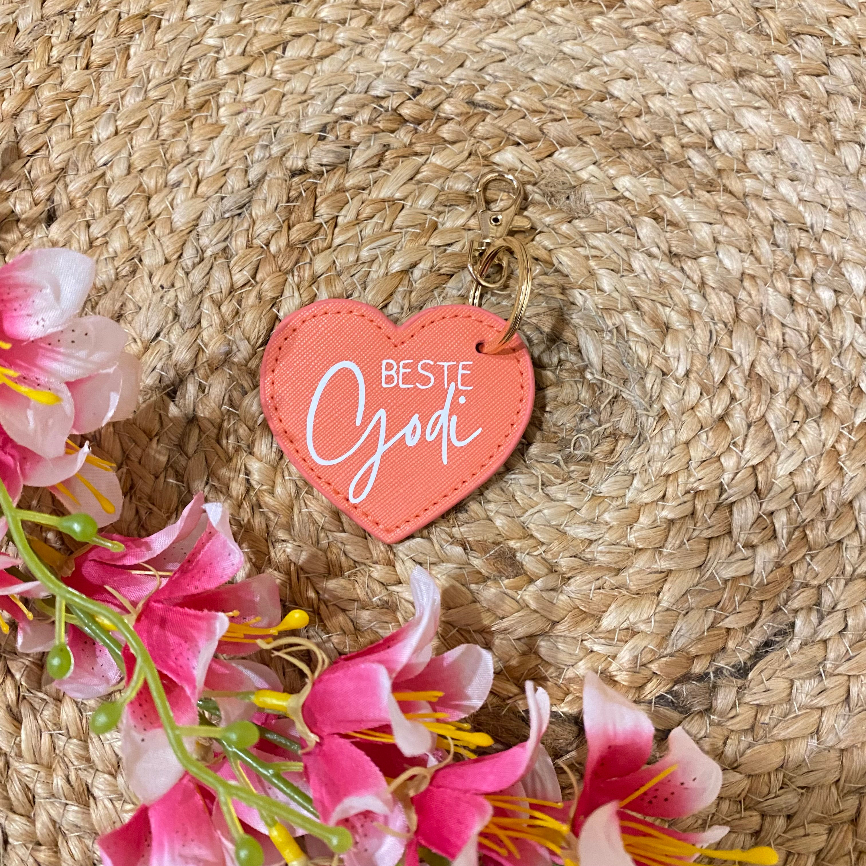 Schlüsselanhänger Leder Herz