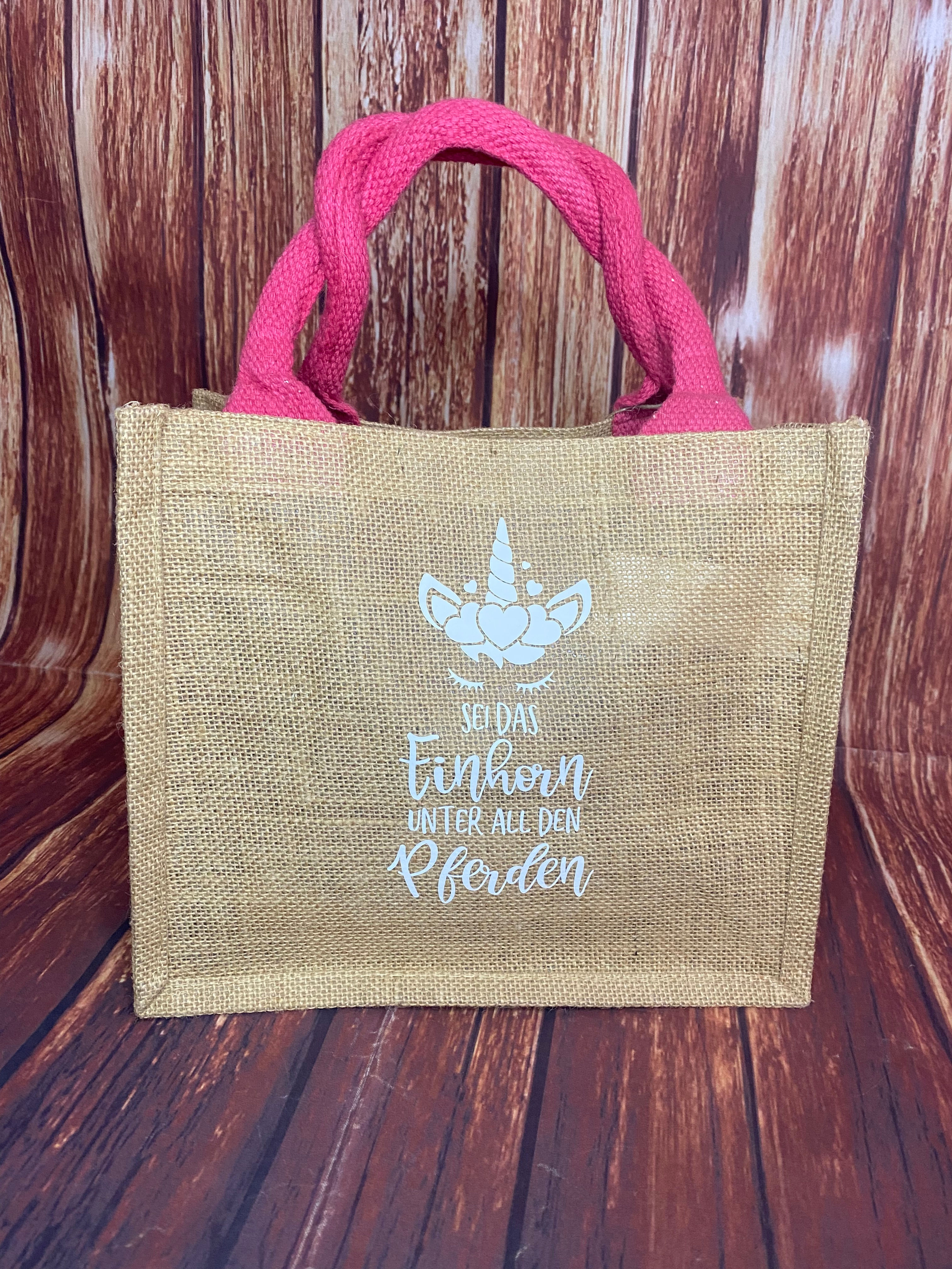 Jutetasche "Einhorn"