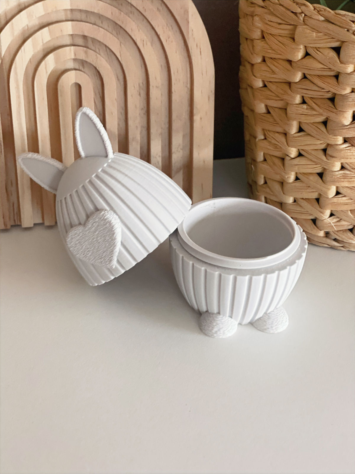 Befüllbarer Osterhase 3D Druck mit Schraubverschluss zum Befüllen mit Süßigkeiten