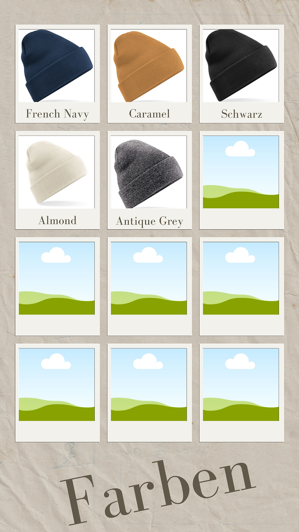 Miniaturbild: Ripp Beanie Motiv mit Lederlabel