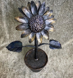 Hand Forged Iron Sunflower