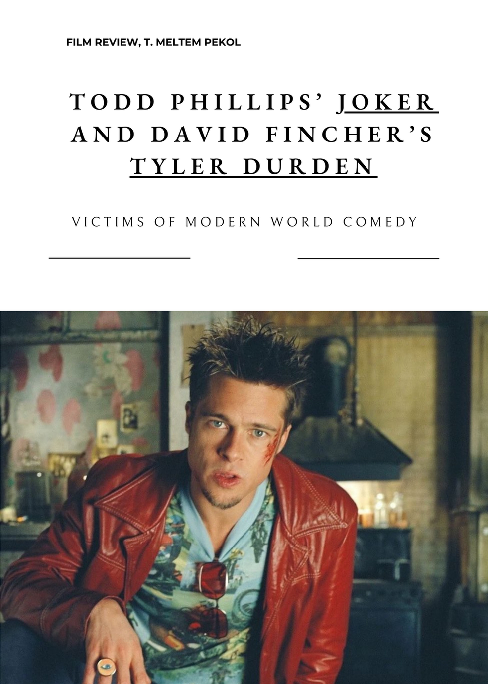 Editorial Identity design & Film Review / David Fincher's Fight Club & Joker 