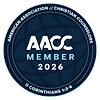 AACC Member 2026 seal for Christian Counselors.
