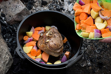 Boy Scout Chicken Packets, in a Dutch Oven