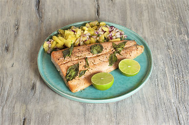 Grilled Salmon with Pineapple Salsa