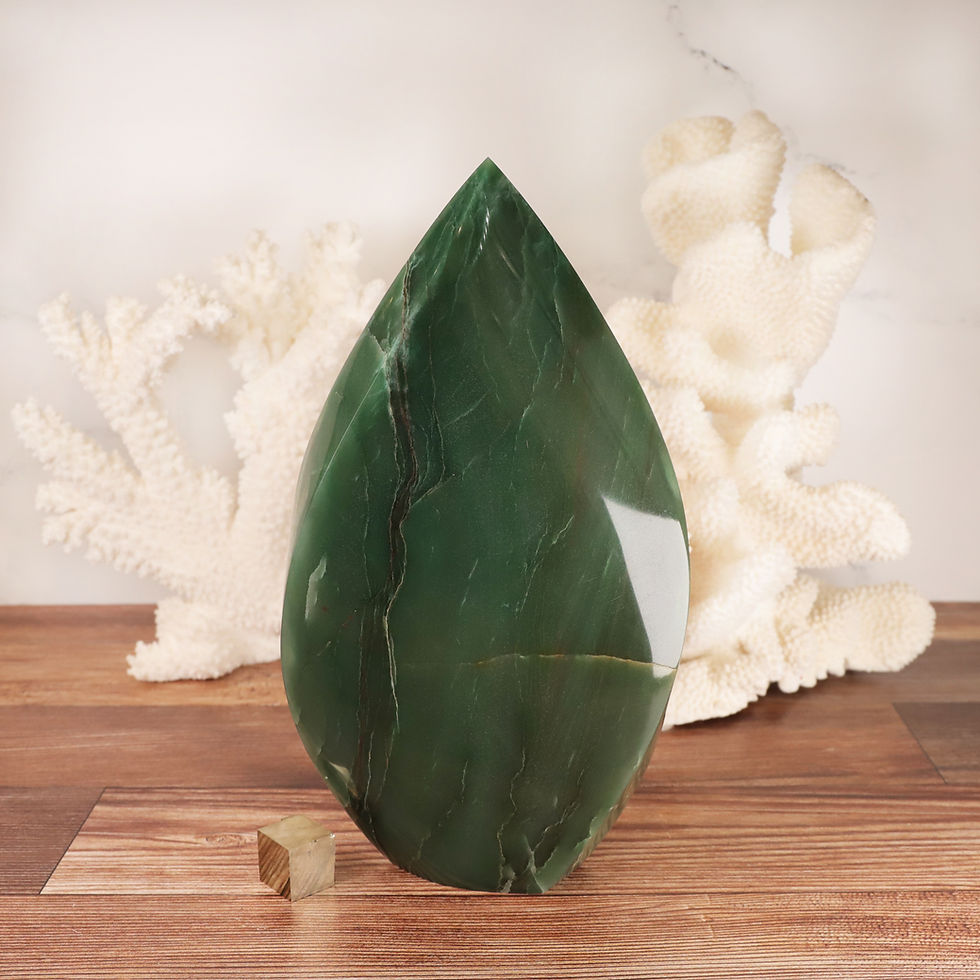 Thumbnail: large green aventurine crystal flame rear