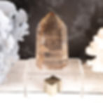 smoky quartz crystal point front