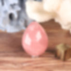 rose quartz crystal egg front