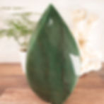 large green aventurine crystal flame front