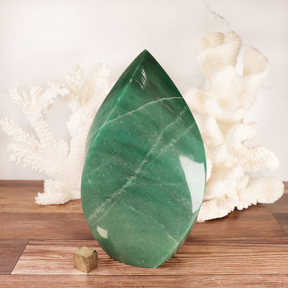 Thumbnail: large green aventurine crystal flame rear