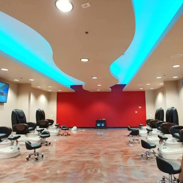 Amore Salon Installed decorative lighting
