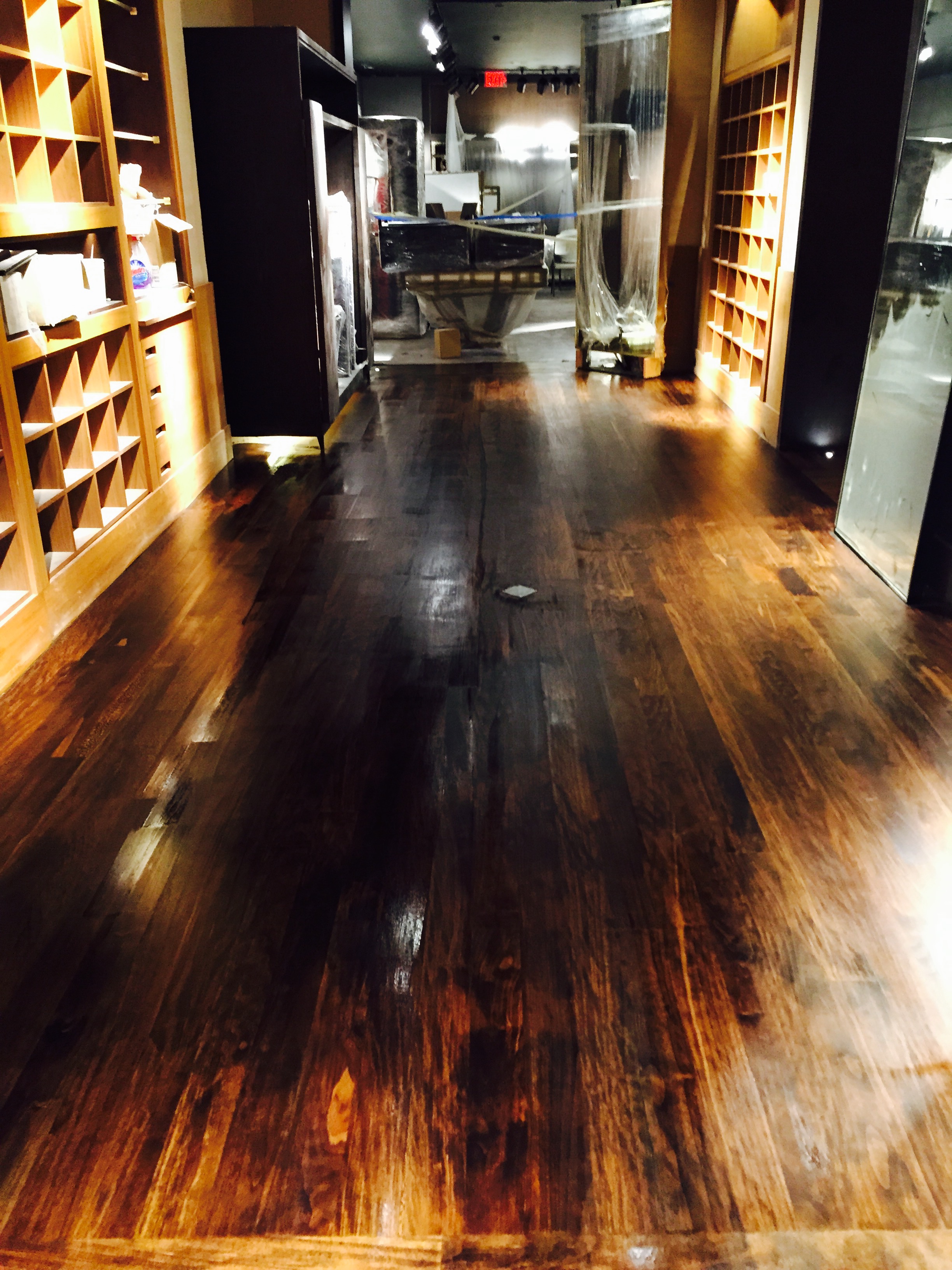 Wood floor refinishing
