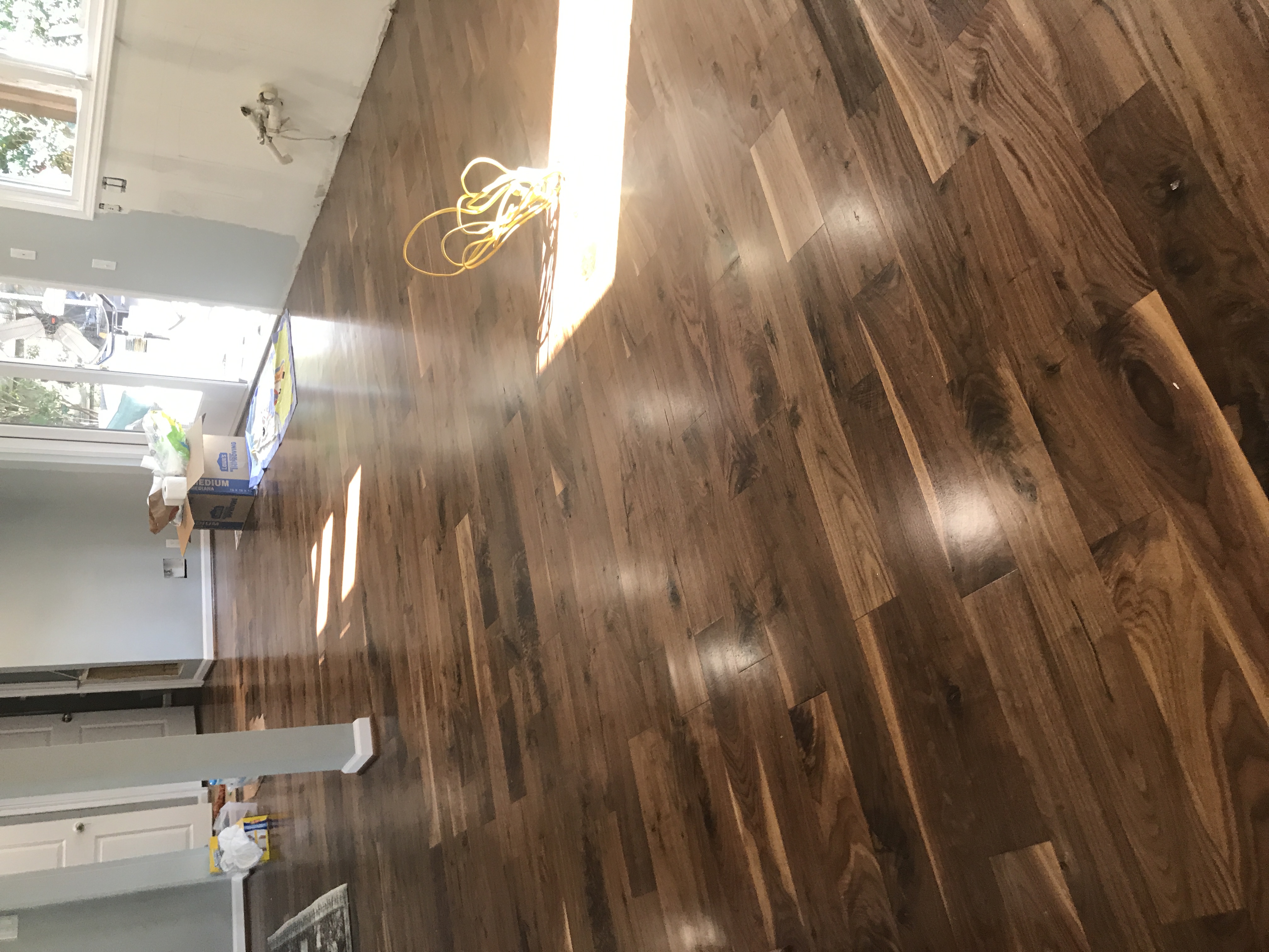 Wood floor refinishing