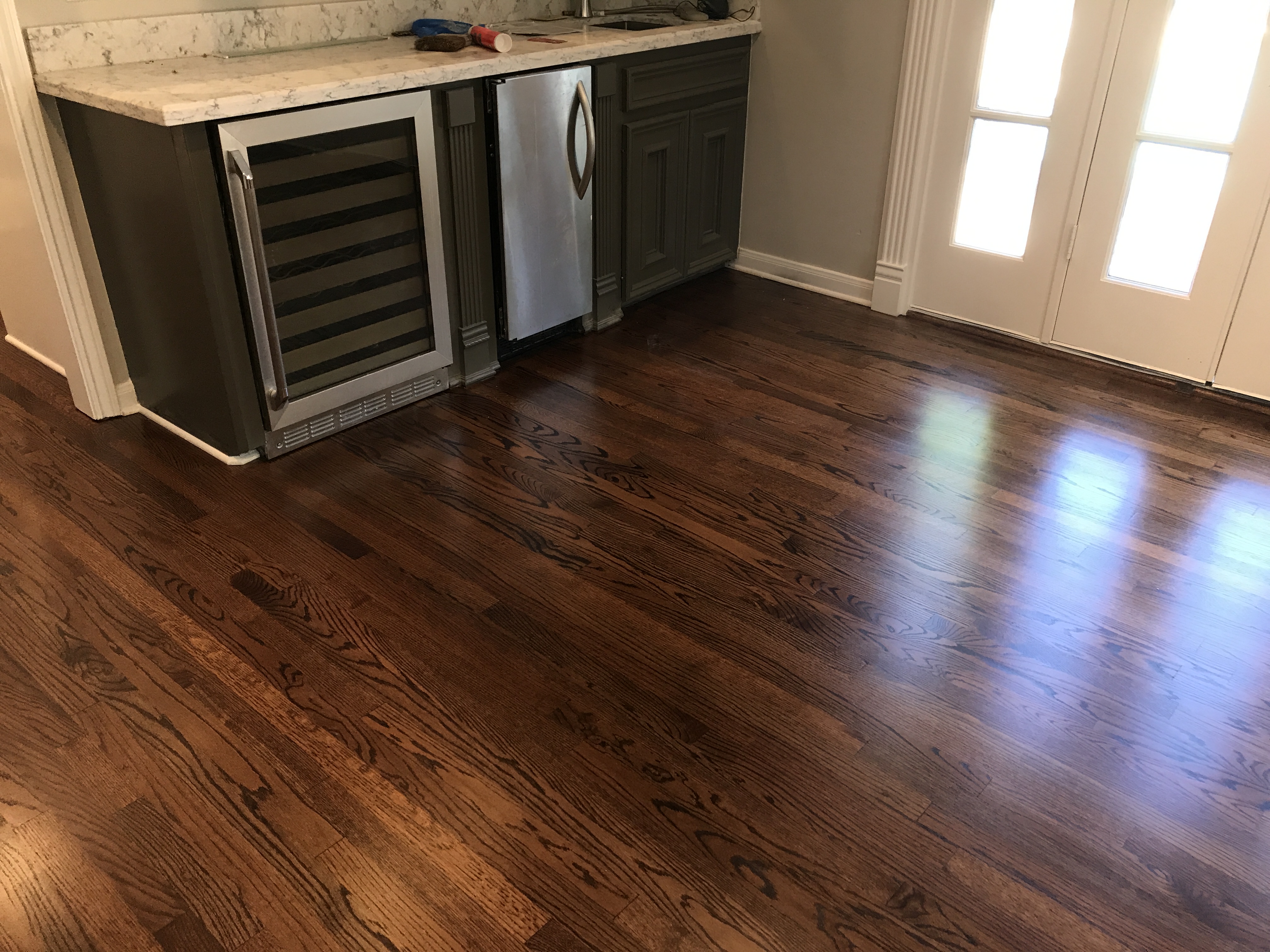 Wood floor refinishing