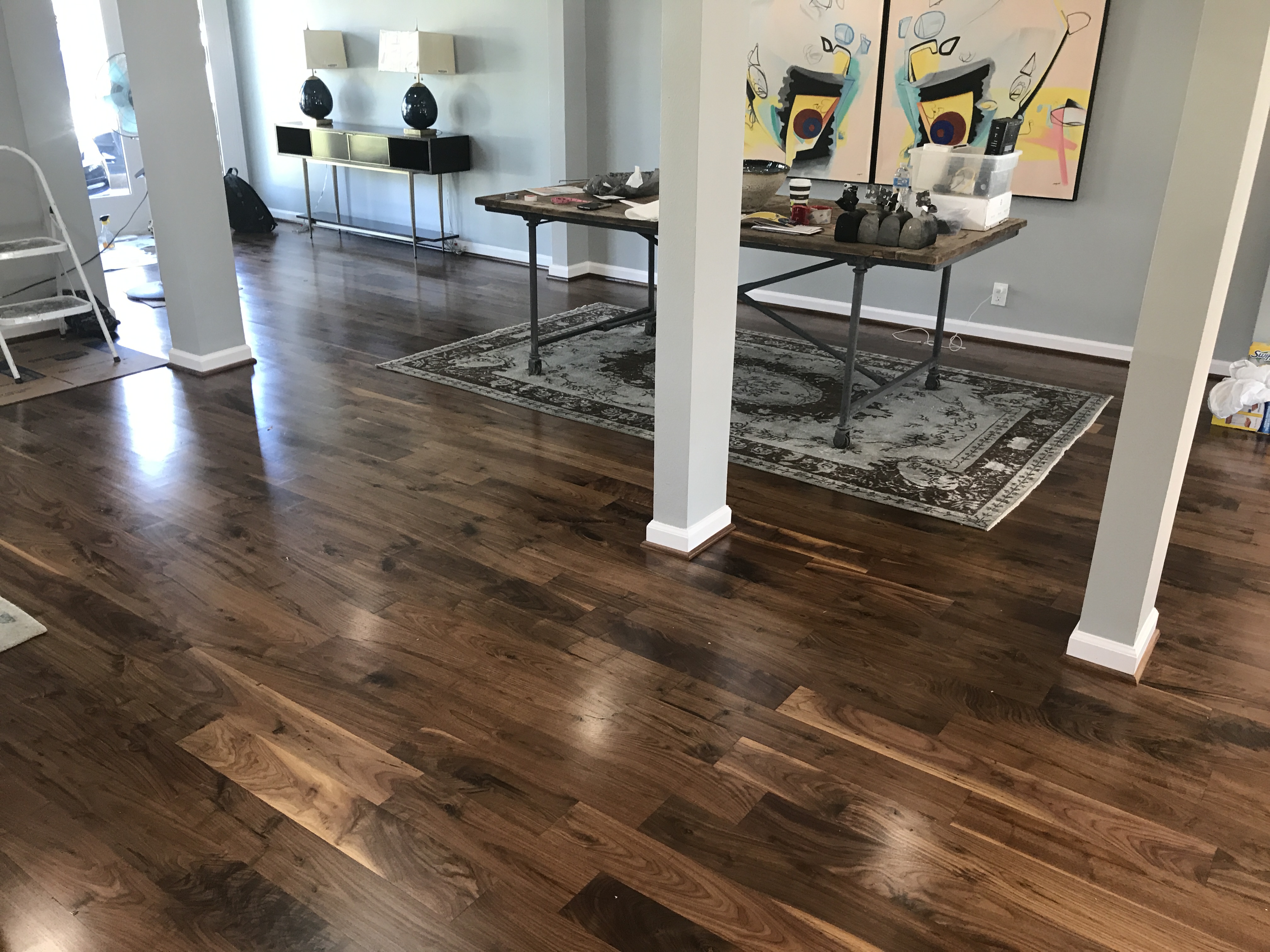 Wood floor refinishing