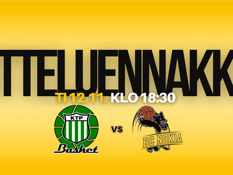 Otteluennakko: KTP-Basket vs. BC Nokia