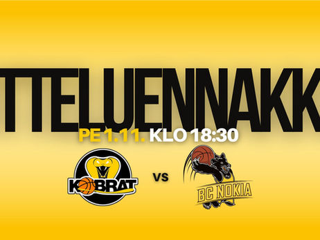 Otteluennakko: BC Nokia vs. Kobrat