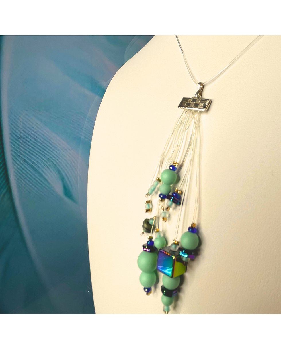 Thumbnail: Purple, Turquoise, Blue,  Earrings