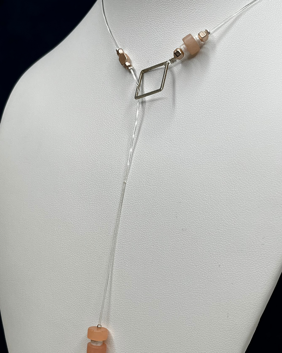 Thumbnail: Rose Gold Quartz & Hematite Earrings
