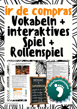 Spanisch Rollenspiel: Einkaufen auf dem Markt – mit digitalem Vokabelspiel | differenziert | 1. Lernjahr