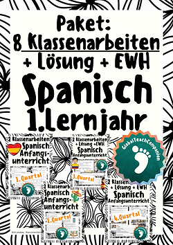 Paket: 8 Klassenarbeiten Spanisch 1. Lernjahr