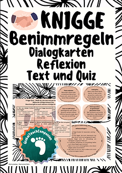 Benimmregeln im Unterricht – „Knigge“ einfach erklärt (Text + Quiz, Dialogkarten)