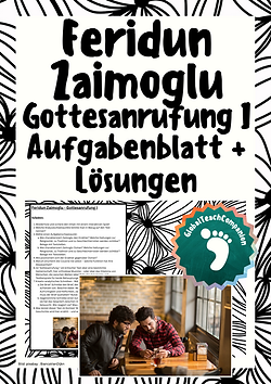 Feridun Zaimoglu "Gottesanrufung I" - Aufgaben und Lösungen