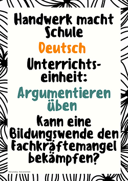 Argumentieren üben: Bildungswende und Fachkräftemangel