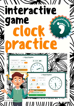 Clock practice - interactive game