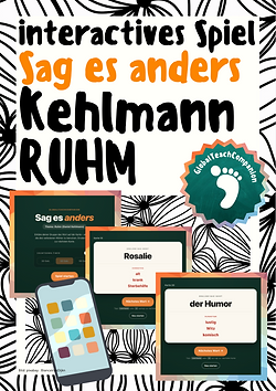 Spiele - »Ruhm« – Daniel Kehlmann | Interaktives Spiel „Sag es anders" (Deutsch, Oberstufe & Abitur)