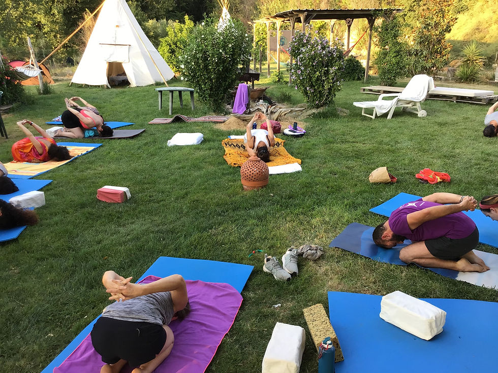 sesión de yoga