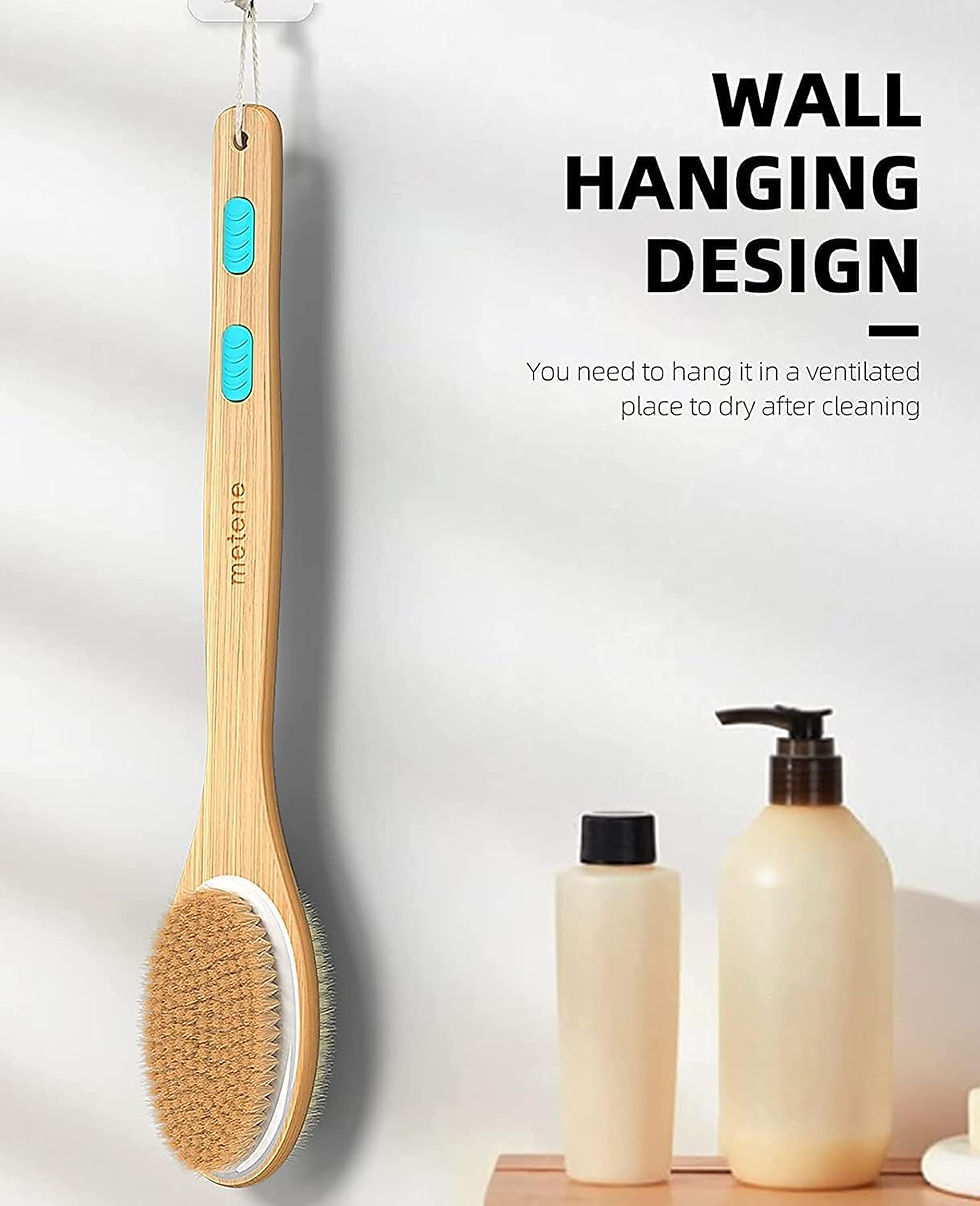 Thumbnail: Metene Back Scrubber for Shower, Shower Brush for Exfoliating Skin and A Soft S