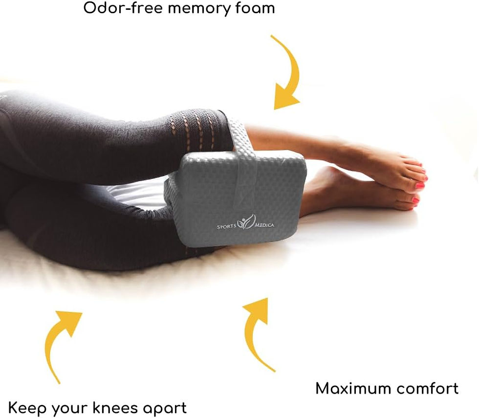 Thumbnail: Knee Pillow - Washable Cover Memory Foam Leg Pillow for Sleeping on Side